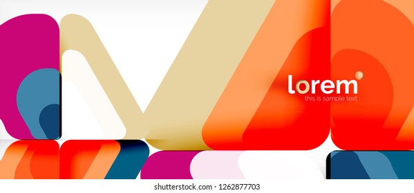 Abstract background - multicolored geometric shapes modern design. Trendy abstract layout template for business or technology presentation or web brochure cover, wallpaper. Vector illustration
