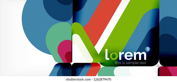 Abstract background - multicolored geometric shapes modern design. Trendy abstract layout template for business or technology presentation or web brochure cover, wallpaper. Vector illustration
