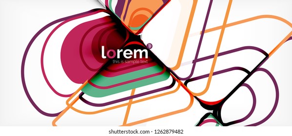 Abstract background - multicolored geometric shapes modern design. Trendy abstract layout template for business or technology presentation or web brochure cover, wallpaper. Vector illustration