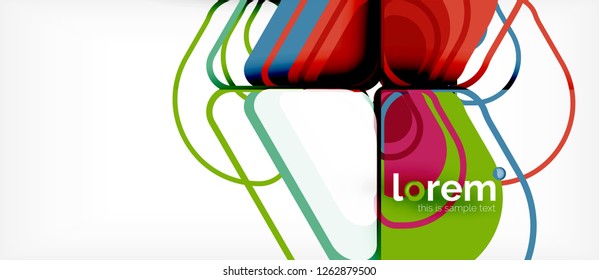 Abstract background - multicolored geometric shapes modern design. Trendy abstract layout template for business or technology presentation or web brochure cover, wallpaper. Vector illustration