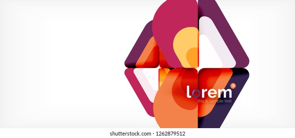 Abstract background - multicolored geometric shapes modern design. Trendy abstract layout template for business or technology presentation or web brochure cover, wallpaper. Vector illustration