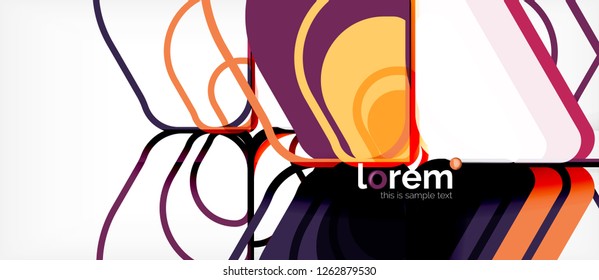 Abstract background - multicolored geometric shapes modern design. Trendy abstract layout template for business or technology presentation or web brochure cover, wallpaper. Vector illustration