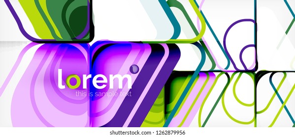 Fundo abstrato - formas geométricas multicoloridas design moderno. Modelo de layout abstrato moderno para apresentação de negócios ou tecnologia ou capa de brochura da web, papel de parede. Ilustração vetorial