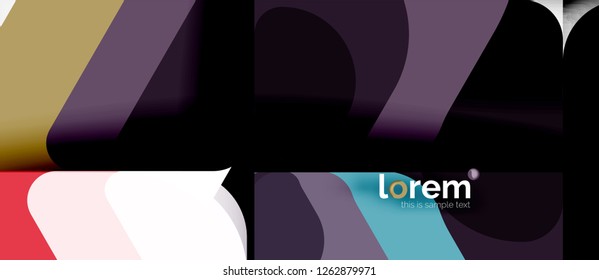 Abstract background - multicolored geometric shapes modern design. Trendy abstract layout template for business or technology presentation or web brochure cover, wallpaper. Vector illustration