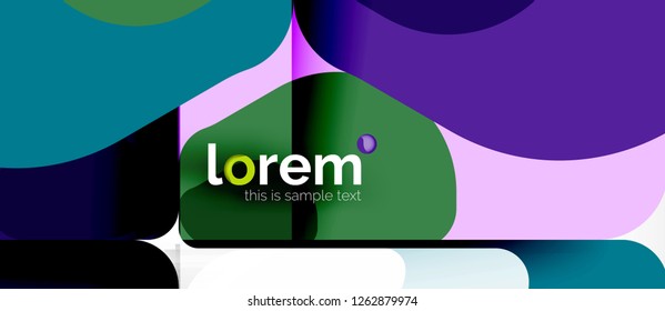 Abstract background - multicolored geometric shapes modern design. Trendy abstract layout template for business or technology presentation or web brochure cover, wallpaper. Vector illustration