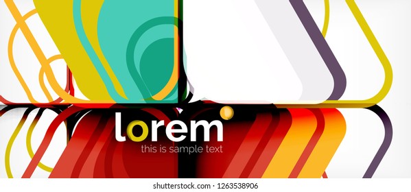 Abstract background - multicolored geometric shapes modern design. Trendy abstract layout template for business or technology presentation or web brochure cover, wallpaper. Vector illustration