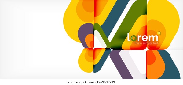 Abstract background - multicolored geometric shapes modern design. Trendy abstract layout template for business or technology presentation or web brochure cover, wallpaper. Vector illustration