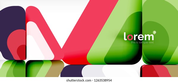 Abstract background - multicolored geometric shapes modern design. Trendy abstract layout template for business or technology presentation or web brochure cover, wallpaper. Vector illustration