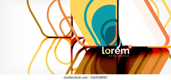 Abstract background - multicolored geometric shapes modern design. Trendy abstract layout template for business or technology presentation or web brochure cover, wallpaper. Vector illustration