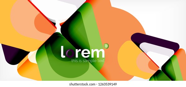Abstract background - multicolored geometric shapes modern design. Trendy abstract layout template for business or technology presentation or web brochure cover, wallpaper. Vector illustration