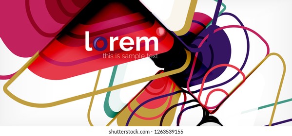 Abstract background - multicolored geometric shapes modern design. Trendy abstract layout template for business or technology presentation or web brochure cover, wallpaper. Vector illustration