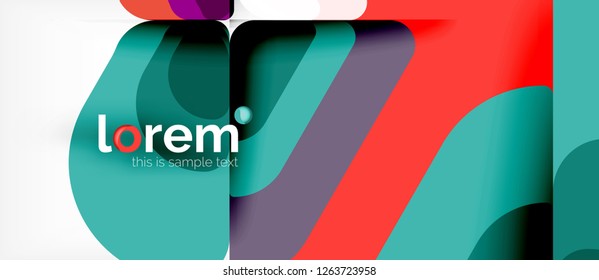 Abstract background - multicolored geometric shapes modern design. Trendy abstract layout template for business or technology presentation or web brochure cover, wallpaper. Vector illustration