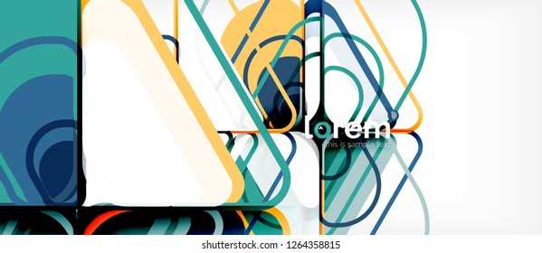Abstract background - multicolored geometric shapes modern design. Trendy abstract layout template for business or technology presentation or web brochure cover, wallpaper. Vector illustration