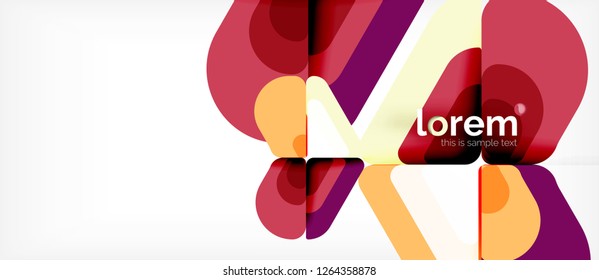 Abstract background - multicolored geometric shapes modern design. Trendy abstract layout template for business or technology presentation or web brochure cover, wallpaper. Vector illustration