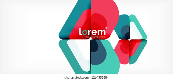 Abstract background - multicolored geometric shapes modern design. Trendy abstract layout template for business or technology presentation or web brochure cover, wallpaper. Vector illustration