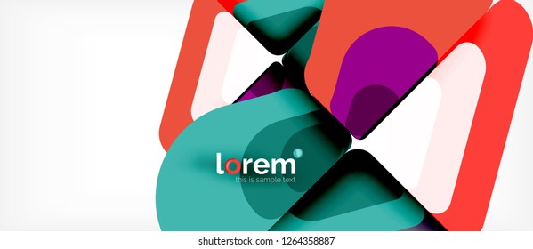 Abstract background - multicolored geometric shapes modern design. Trendy abstract layout template for business or technology presentation or web brochure cover, wallpaper. Vector illustration