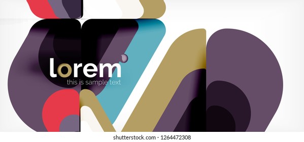 Abstract background - multicolored geometric shapes modern design. Trendy abstract layout template for business or technology presentation or web brochure cover, wallpaper. Vector illustration