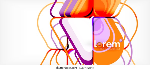 Abstract background - multicolored geometric shapes modern design. Trendy abstract layout template for business or technology presentation or web brochure cover, wallpaper. Vector illustration