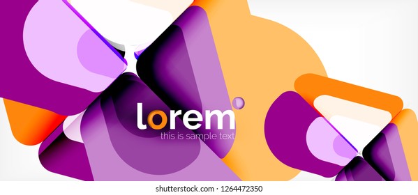 Abstract background - multicolored geometric shapes modern design. Trendy abstract layout template for business or technology presentation or web brochure cover, wallpaper. Vector illustration