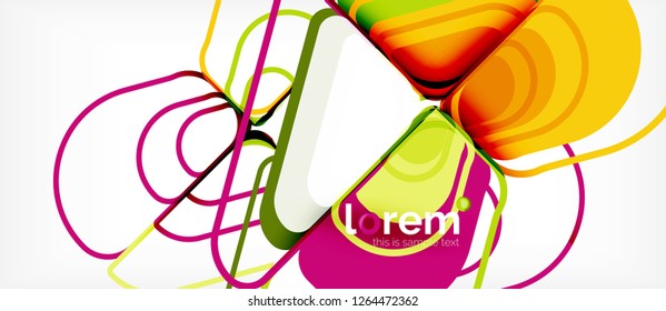 Abstract background - multicolored geometric shapes modern design. Trendy abstract layout template for business or technology presentation or web brochure cover, wallpaper. Vector illustration