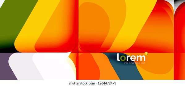 Abstract background - multicolored geometric shapes modern design. Trendy abstract layout template for business or technology presentation or web brochure cover, wallpaper. Vector illustration