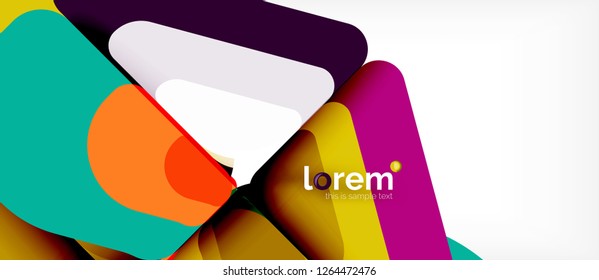 Abstract background - multicolored geometric shapes modern design. Trendy abstract layout template for business or technology presentation or web brochure cover, wallpaper. Vector illustration