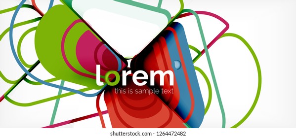 Abstract background - multicolored geometric shapes modern design. Trendy abstract layout template for business or technology presentation or web brochure cover, wallpaper. Vector illustration