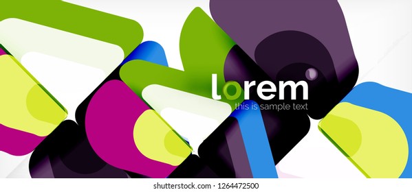 Abstract background - multicolored geometric shapes modern design. Trendy abstract layout template for business or technology presentation or web brochure cover, wallpaper. Vector illustration