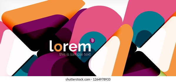 Abstract background - multicolored geometric shapes modern design. Trendy abstract layout template for business or technology presentation or web brochure cover, wallpaper. Vector illustration