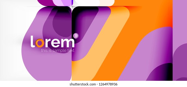 Abstract background - multicolored geometric shapes modern design. Trendy abstract layout template for business or technology presentation or web brochure cover, wallpaper. Vector illustration