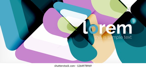 Abstract background - multicolored geometric shapes modern design. Trendy abstract layout template for business or technology presentation or web brochure cover, wallpaper. Vector illustration