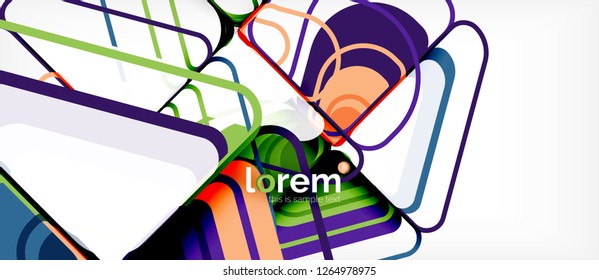 Abstract background - multicolored geometric shapes modern design. Trendy abstract layout template for business or technology presentation or web brochure cover, wallpaper. Vector illustration