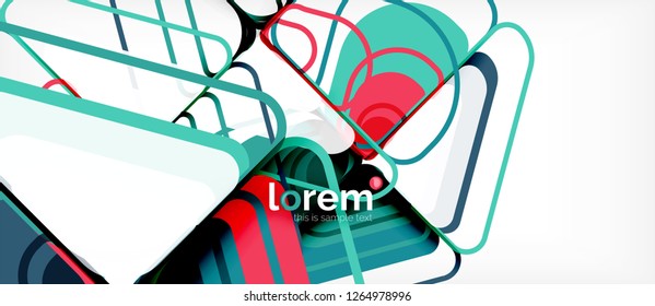 Abstract background - multicolored geometric shapes modern design. Trendy abstract layout template for business or technology presentation or web brochure cover, wallpaper. Vector illustration