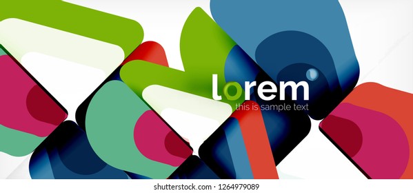 Abstract background - multicolored geometric shapes modern design. Trendy abstract layout template for business or technology presentation or web brochure cover, wallpaper. Vector illustration