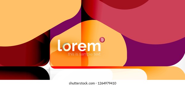 Abstract background - multicolored geometric shapes modern design. Trendy abstract layout template for business or technology presentation or web brochure cover, wallpaper. Vector illustration