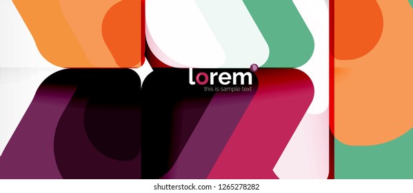 Abstract background - multicolored geometric shapes modern design. Trendy abstract layout template for business or technology presentation or web brochure cover, wallpaper. Vector illustration