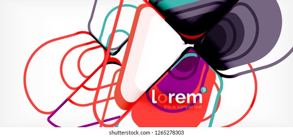 Abstract background - multicolored geometric shapes modern design. Trendy abstract layout template for business or technology presentation or web brochure cover, wallpaper. Vector illustration