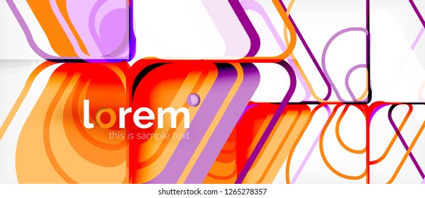 Abstract background - multicolored geometric shapes modern design. Trendy abstract layout template for business or technology presentation or web brochure cover, wallpaper. Vector illustration