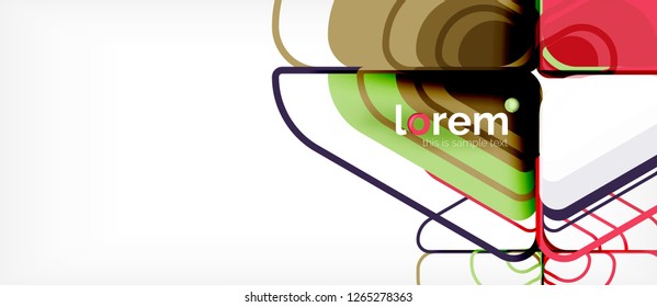 Abstract background - multicolored geometric shapes modern design. Trendy abstract layout template for business or technology presentation or web brochure cover, wallpaper. Vector illustration
