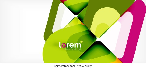 Abstract background - multicolored geometric shapes modern design. Trendy abstract layout template for business or technology presentation or web brochure cover, wallpaper. Vector illustration