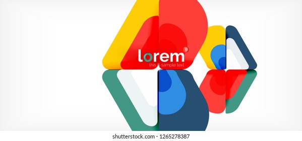 Abstract background - multicolored geometric shapes modern design. Trendy abstract layout template for business or technology presentation or web brochure cover, wallpaper. Vector illustration