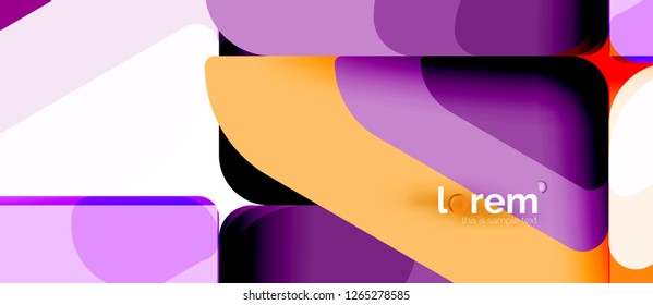 Abstract background - multicolored geometric shapes modern design. Trendy abstract layout template for business or technology presentation or web brochure cover, wallpaper. Vector illustration