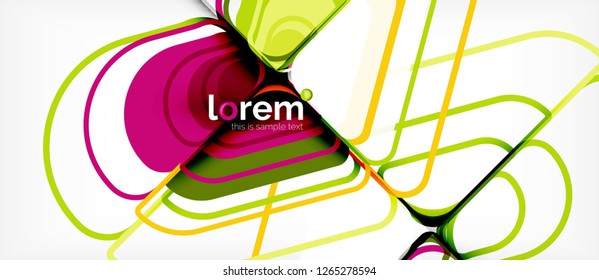Abstract background - multicolored geometric shapes modern design. Trendy abstract layout template for business or technology presentation or web brochure cover, wallpaper. Vector illustration
