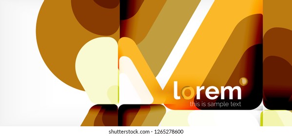Abstract background - multicolored geometric shapes modern design. Trendy abstract layout template for business or technology presentation or web brochure cover, wallpaper. Vector illustration