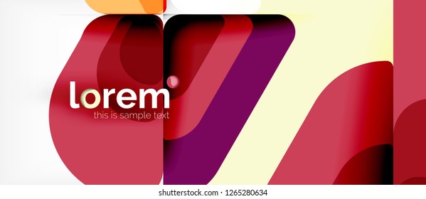 Abstract background - multicolored geometric shapes modern design. Trendy abstract layout template for business or technology presentation or web brochure cover, wallpaper. Vector illustration