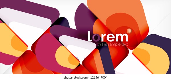 Abstract background - multicolored geometric shapes modern design. Trendy abstract layout template for business or technology presentation or web brochure cover, wallpaper. Vector illustration