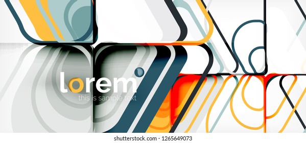 Abstract background - multicolored geometric shapes modern design. Trendy abstract layout template for business or technology presentation or web brochure cover, wallpaper. Vector illustration