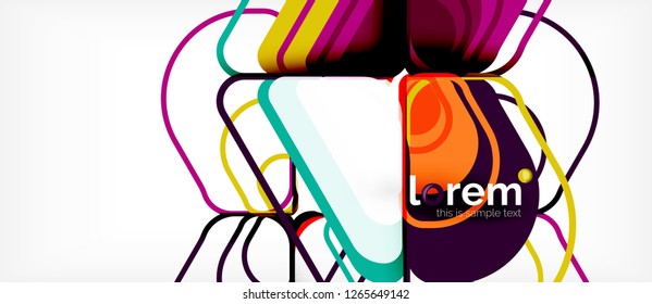 Abstract background - multicolored geometric shapes modern design. Trendy abstract layout template for business or technology presentation or web brochure cover, wallpaper. Vector illustration