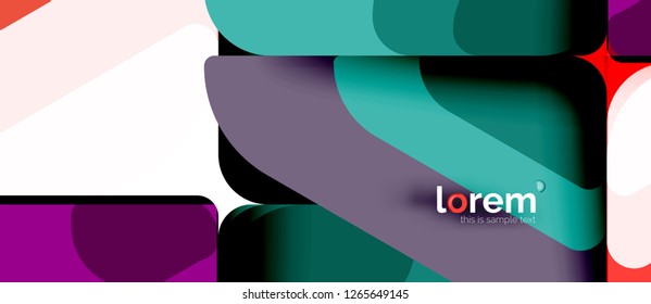 Abstract background - multicolored geometric shapes modern design. Trendy abstract layout template for business or technology presentation or web brochure cover, wallpaper. Vector illustration