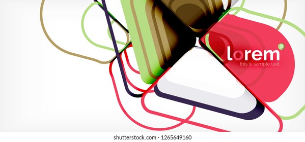 Abstract background - multicolored geometric shapes modern design. Trendy abstract layout template for business or technology presentation or web brochure cover, wallpaper. Vector illustration